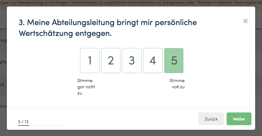 CompanyMood-Mitarbeiterumfragen-Skala